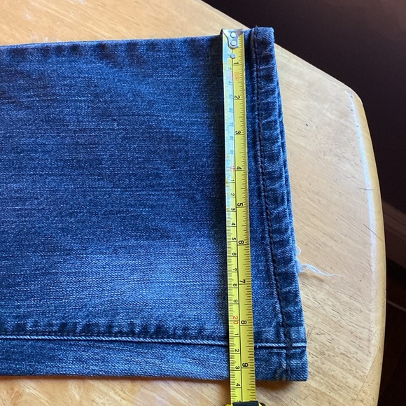 Wrangler Rock 47 Bootcut Jeans Womens 5/34 Blue Denim Cowgirl Chic Bling Distres - Picture 10 of 11